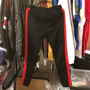 Pants - Track Pants - Black/Red Pants - Track Pants - Black/Red